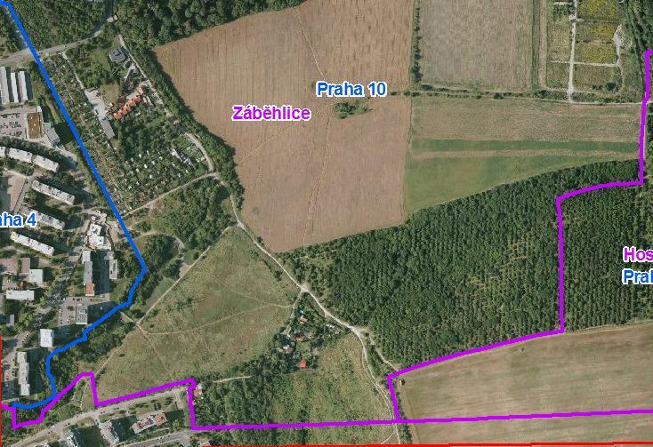 10S 23P Území 8 1 24P 25S 6K 25S Stezka podél Botiče k 1 (na území 7 označena jako 12S)