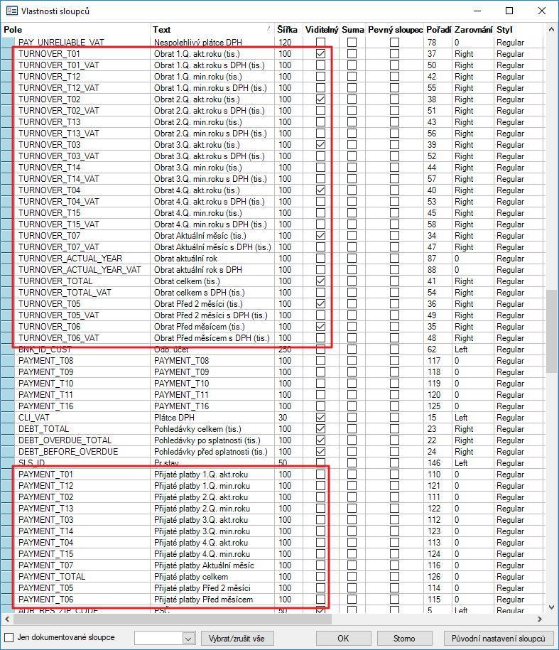 Nové sloupce v číselníku sazeb DPH Do číselníku Sazby DPH byly přidány tři nové sloupce: Stálá provozovna od = VAT_EST_FROM Jedná se o datum přechodu z registrace dle 5 na registraci dle 4 zákona o