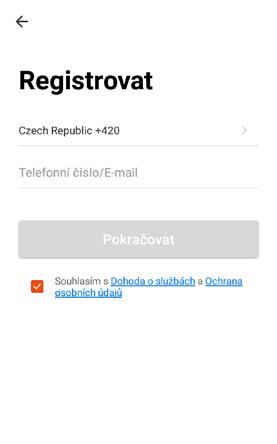 osobních údajů. Vyplňte své telefonní číslo nebo e-mail.