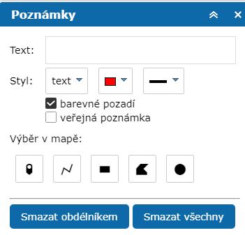 2:12 :: Poznámky Poznámky v mapě slouží přímo uživatelům systému k zaznamenání důležitých informací přímo do mapy bez administrátorských úprav mapových vrstev.