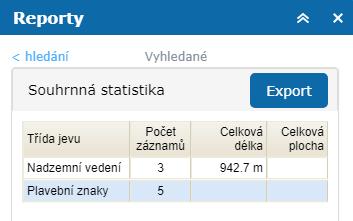 Pokud se vybere více prvků najednou, jejich seznam se objeví v okně reportu chyb.