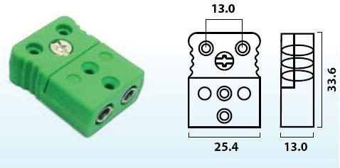 Standardní velikost - zásuvky pro vodiče Ø 0,2 mm až Ø 2,0 mm, maximální průměr kabelu 8,0 mm