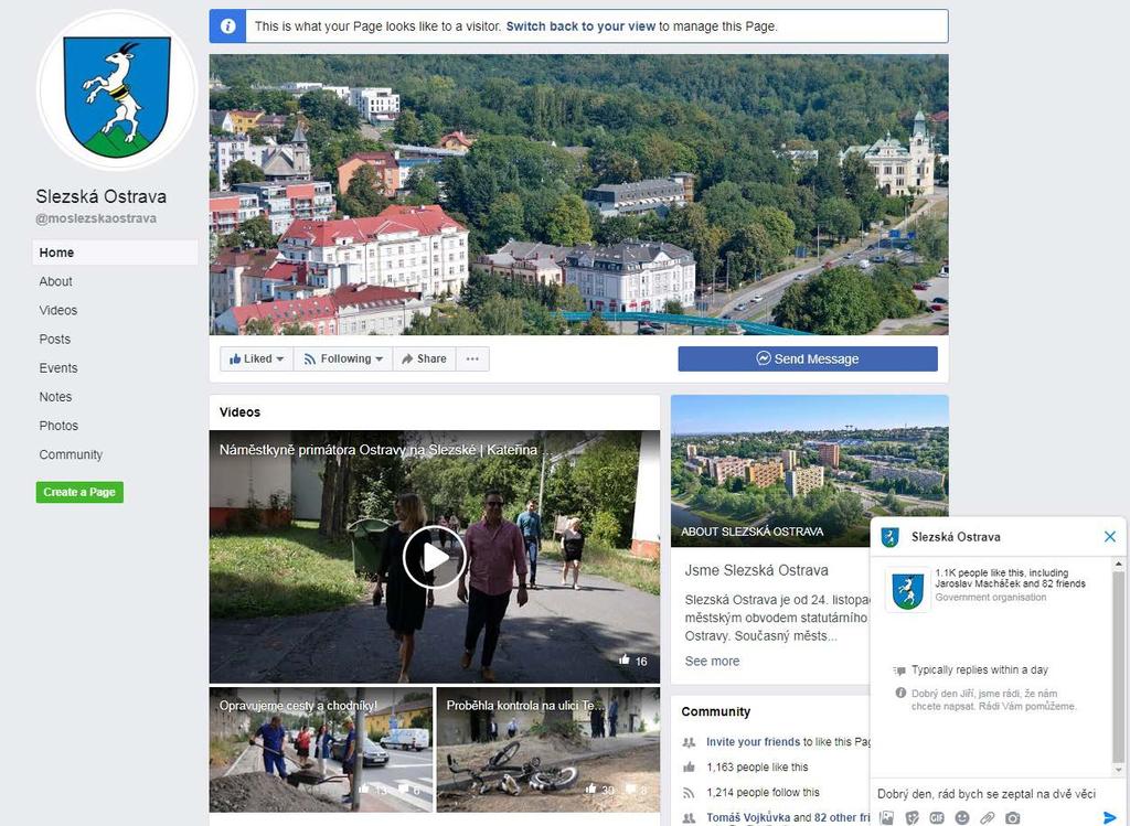 Digitální panel na náměstí Jurije Gagarina 4 Facebookové stránky Slezská Ostrava Pravidelně aktualizujeme i webové stránky obvodu, které v průběhu podzimu projdou zásadní proměnou.