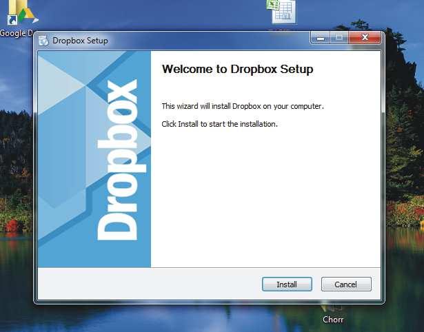 INSTALACE PROGRAMU DROPBOX,