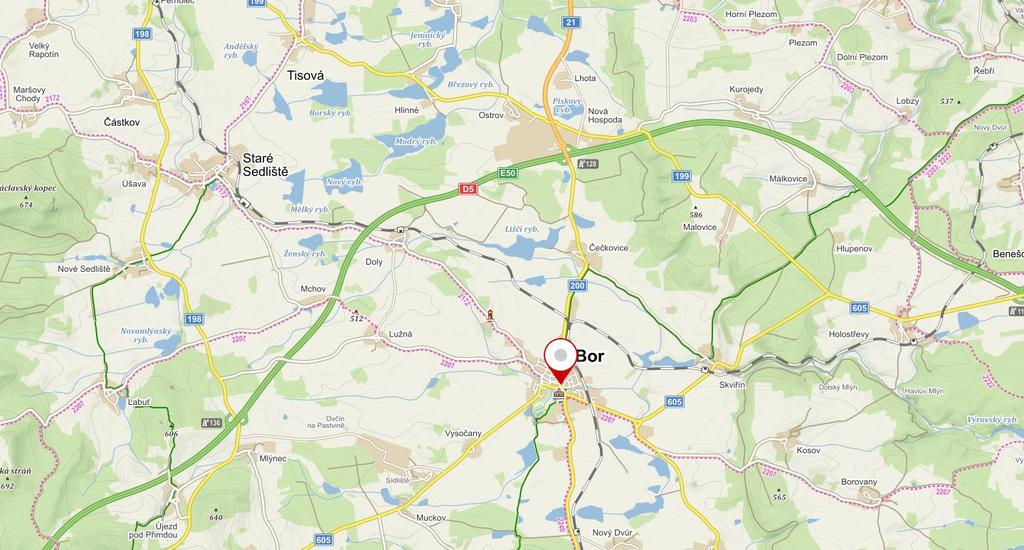 Poloha Adresa: Ruská 290, Bor, okres Tachov, Plzeňský kraj, Česko GPS: 49.7111414N, 12.