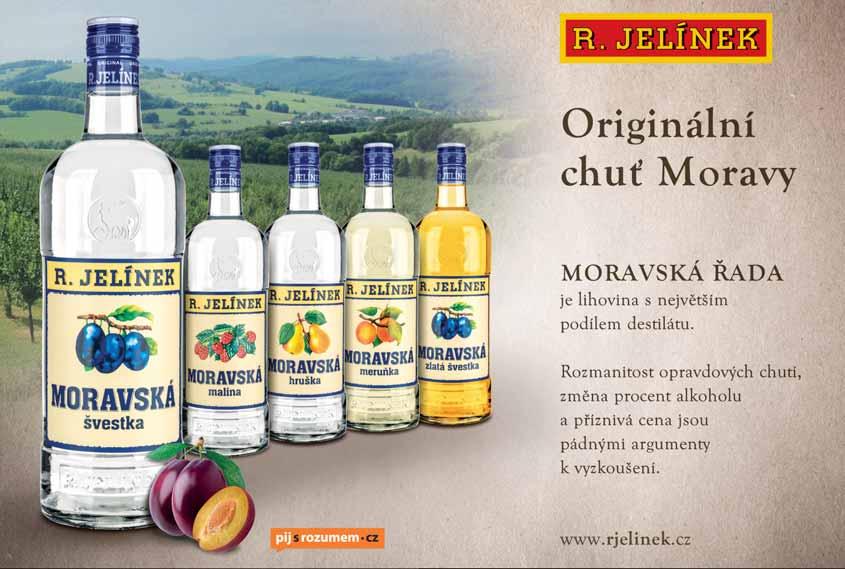 Moravská 35% Malina, Meruňka 8 x 1 l Moravská 38% Švestka, Hruška,