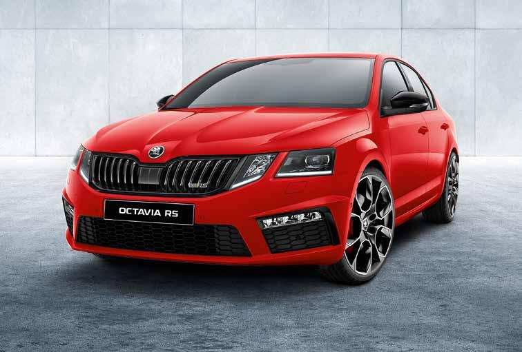 RS DESIGN Každá OCTAVIA RS může být snadno identifikovatelná originálním logem na rámu masky chladiče.