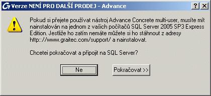 Připojení k databázi z firemního SQL serveru 1. Otevřete výkres. 2.