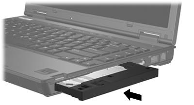 Pevný disk, jednotka MultiBay II Do jednotky MultiBay II lze zasunout doplňkové moduly pevného disku, které obsahují pevný disk připojený k adaptéru.