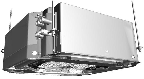 4 Instlltion de l'évporteur à ventiltion forcée 4.5 Exécution des trvux de tuyuterie d'eu 4.5.1 Rccordement des tuyuteries d'eu L'unité est équipée de rccords d'entrée et de sortie d'eu.