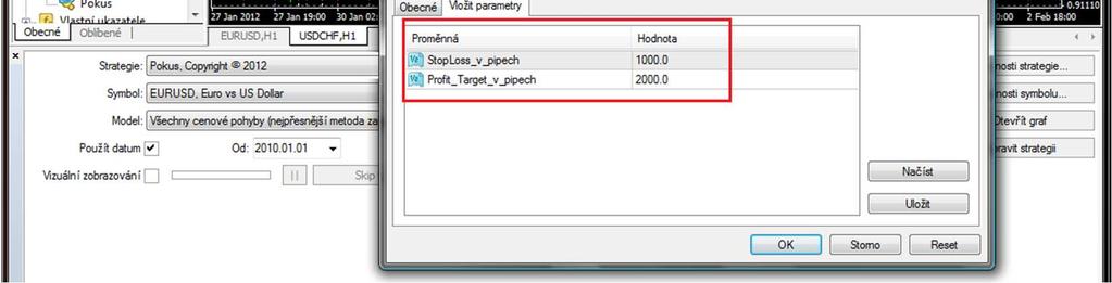 objeví v záložce vložit parametry a my je