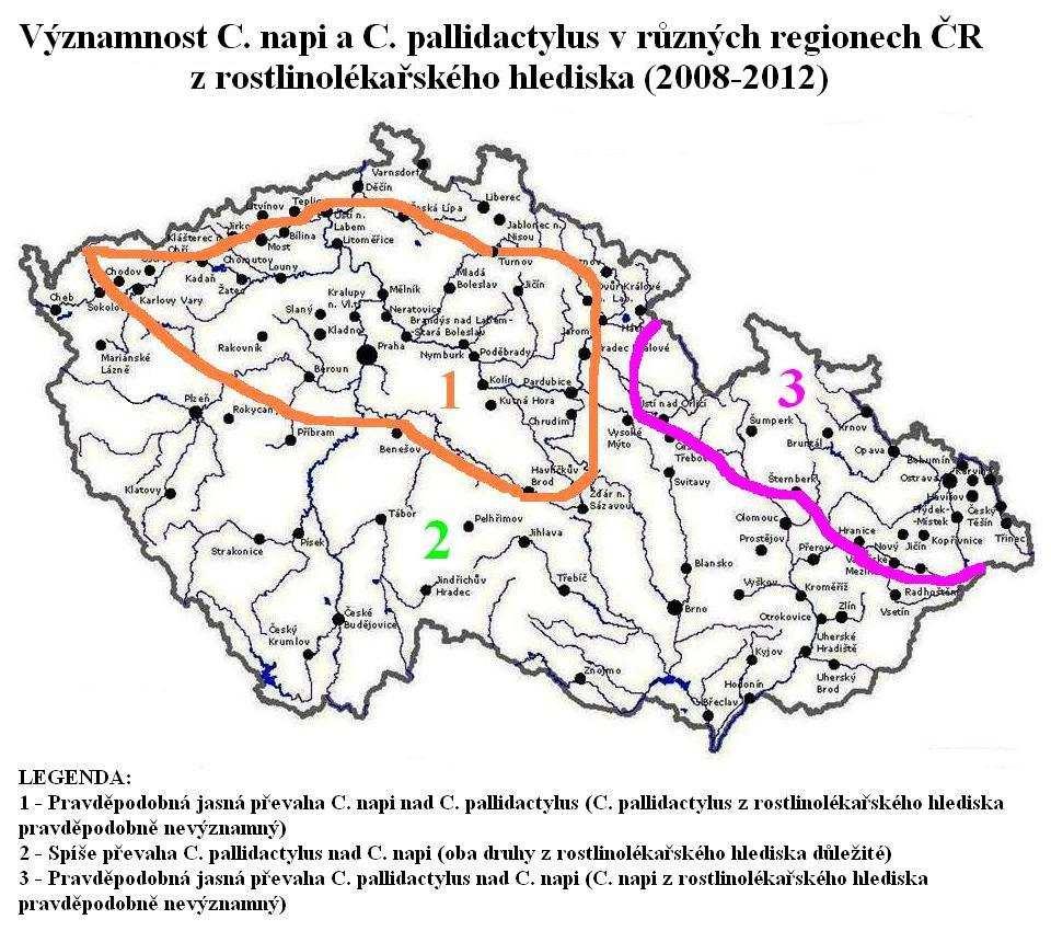 KAZDA et al., 211) na celém území ČR velmi nízké. Dospělci C.