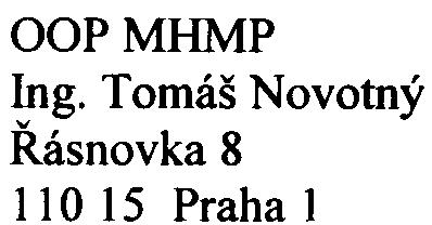 Tomáš Novotný Øásnovka 8 110 15 Praha 1 Váš dopis ZD È.
