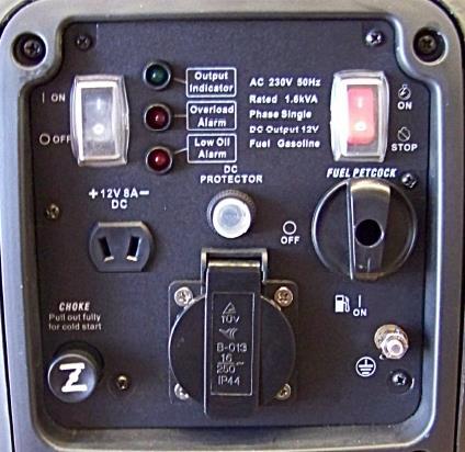 Připojení/odpojení spotřebičů Takto postupujte při připojování spotřebičů na generátor elektrického proudu.