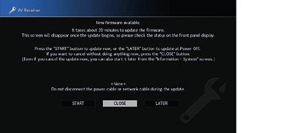 Aktualizace firmware prostřednictvím sítě A SETUP Tlačítka šipek ENTER Podle potřeby může být vydána nová verze firmware, která přináší nové nebo vylepšuje stávající funkce přístroje.