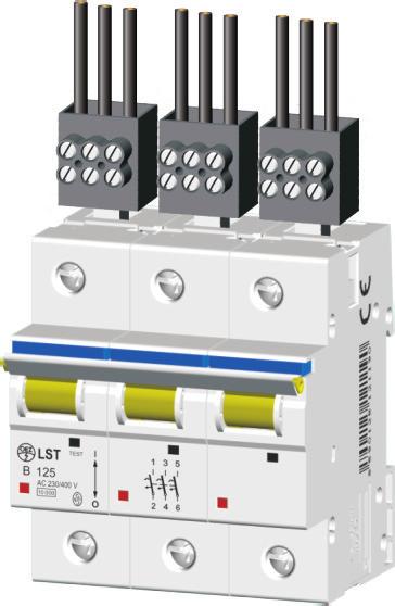 připojení vodiče Cu/Al o průřezu až 95 mm 2 do třmenové části Použití: LST,