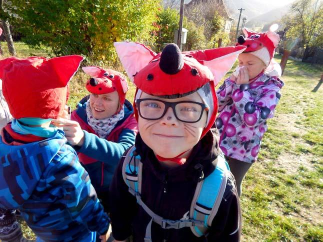 venku 2 hod. 30 Kč IX a V - VI Mateřská škola Liščí procházka Vzdělávací oblast: Dítě a svět Cíl programu: rozvíjet osobní vztah k přírodě prostřednictvím smyslového vnímání.