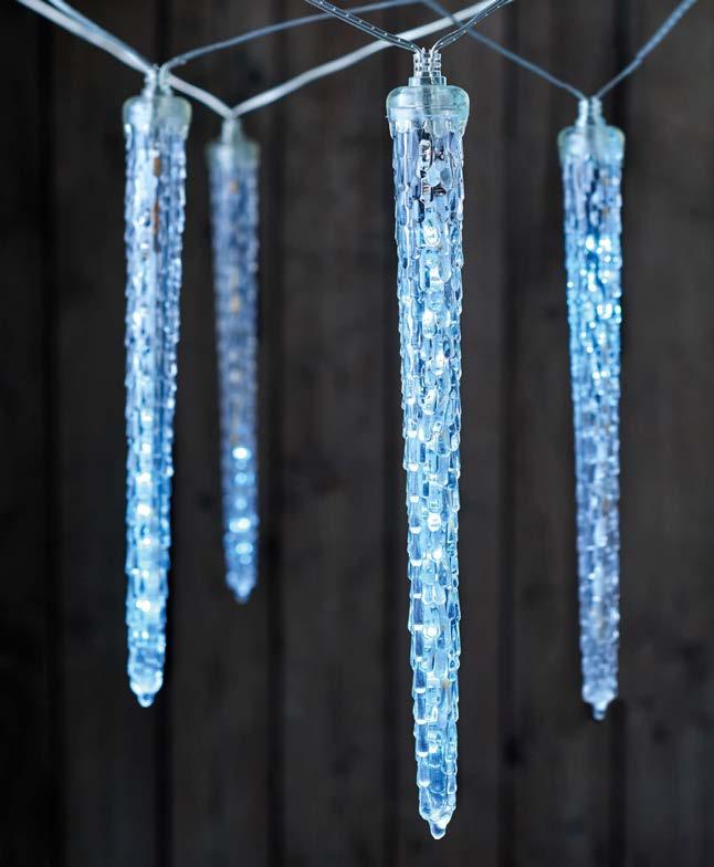 Christmas LED Lights CURTAIN, ICICLE TIMER 6 h