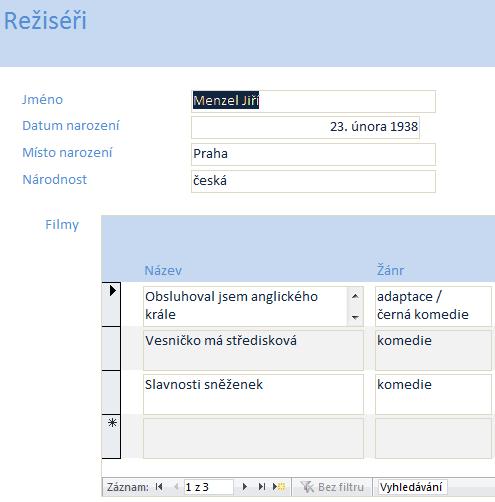 Formulář krok 3 podle potřeby se vybere