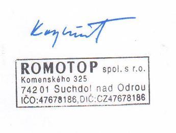 CZ Prohlášení o vlastnostech podle Nařízení (EU) 305/2011 Čís. CPR_OVALIS_G / CPR_OVALIS_G_A / CPR_OVALIS_GT 1. Jedinečný identifikační kód typu výrobku: 2.