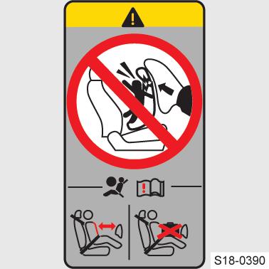 Při použití dětské autosedačky, ve které je dítě přepravováno zády ke směru jízdy, je bezpodmínečně nutné vypnout čelní airbag spolujezdce.