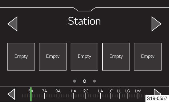 72 Infotainment Amundsen Rádio B V závislosti na frekvenčním pásmu FM: rádiotext DAB: název skupiny stanic C Předvolby oblíbených stanic Seznam dostupných stanic Manuální vyhledávání stanic Zobrazení