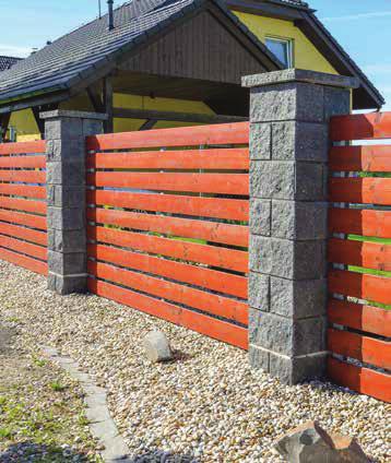 FACE BLOCK Tyto tvarovky jsou určeny pro výstavbu budov, garáží, okrasných zídek a stěn, oplocení, drobné zahradní architektury aj.