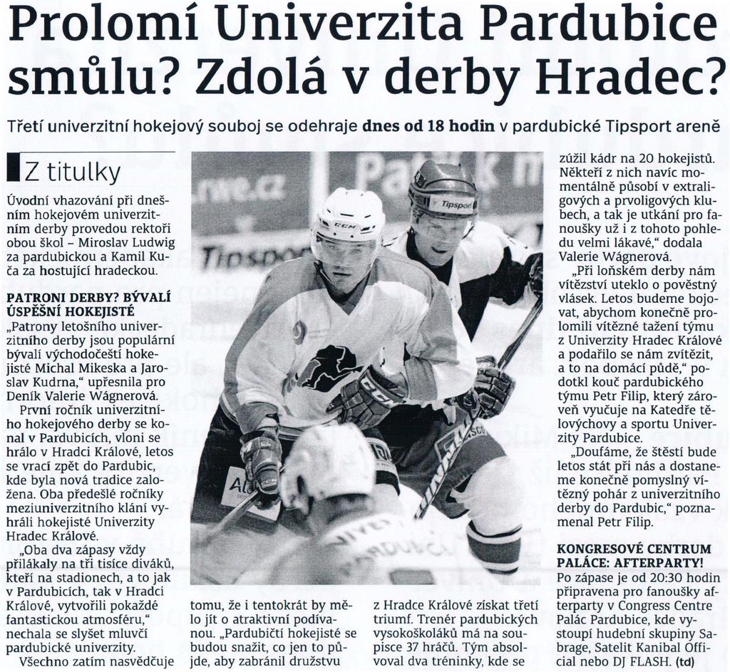 Prolomi Univerzita Pardubice smillu? Zdola v derby Hradec?