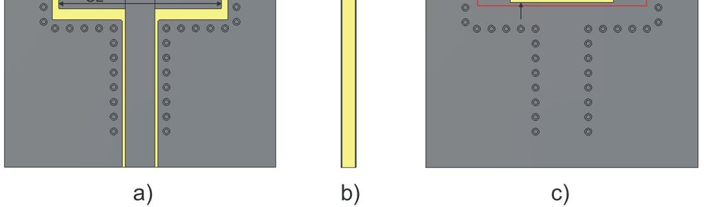 4. Tab. 4: Tabulka rozměrů příčného přechodu z WR12 na GCPW.