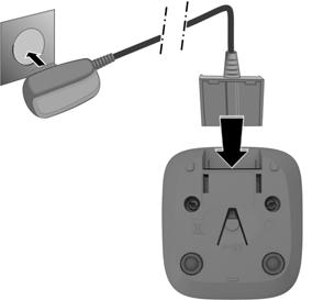 Napájecí adaptér zapojte do elektrické zásuvky 2.