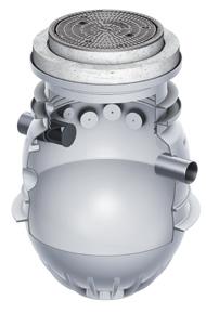 V závislosti na třídě zatížení a jmenovité velikosti lze nátokové potrubí odlučovače uložit do hloubky v rozmezí 420 860 mm.