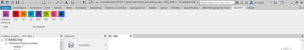 6. POUŽITÍ ÚDAJŮ VE 3D CAD SOFTWARE Pro 3D CAD programy nabízíme možnost vložení informací do projektu pomocí doplňku BIM DEKSOFT. Instalátor doplňku je možná stáhnout z www.deksoft.eu.