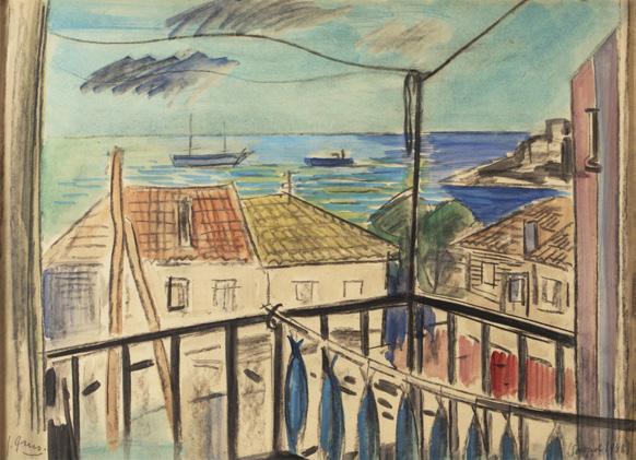 45. JAROSLAV GRUS (1891-1983) Sozopol, 1948 kombinovaná technika, karton,