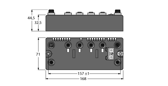 Kompaktní bloky I/O On-Machine sběrnice Feldbus EtherNet/IP, Modbus TCP nebo PROFINET slave integrovaný Ethernet přepínač 10 Mbps / 100 Mbps připojení sběrnice pomocí dvou 4pinových konektorů M12,