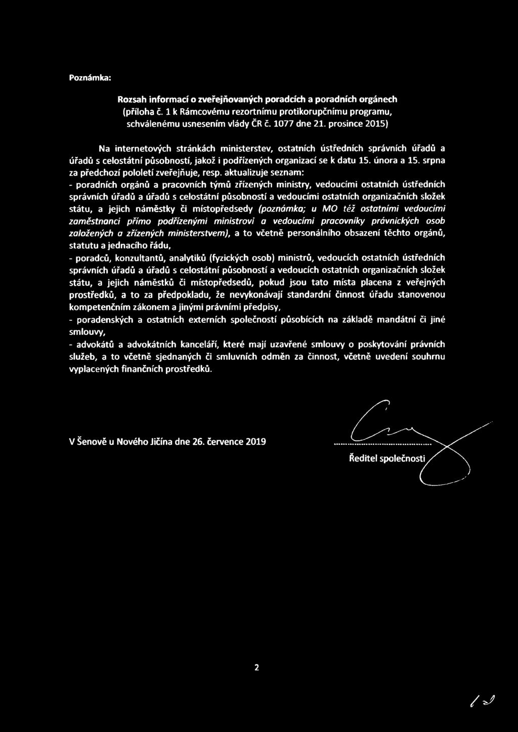 srpna za předchozí pololetí zveřejňuje, resp.