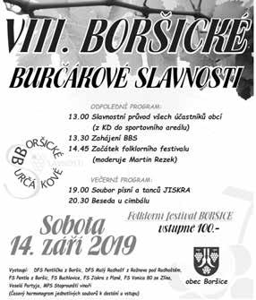 00 Modrá XXIII. modřanské vinobraní, od 18.00 DH Boršičanka a CM Oskoruša na Obecním domě u kapličky so 14. 9., 14.