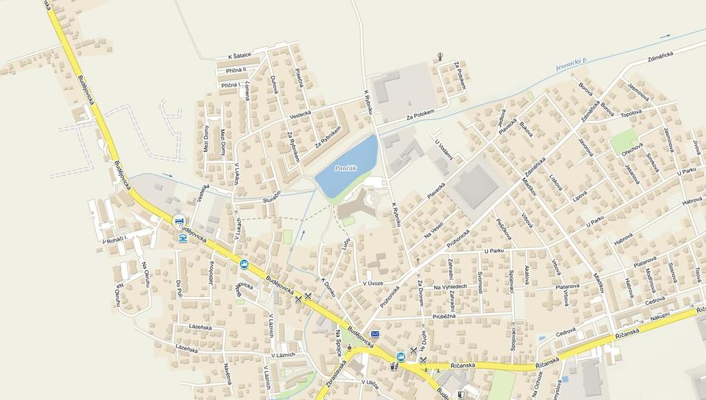 Mapa umístění měrného profilu