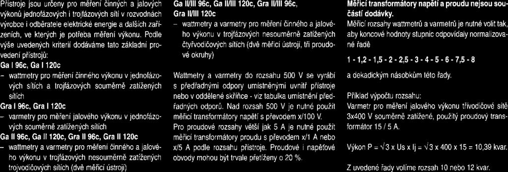 wattmetry a varmetry wattmetry