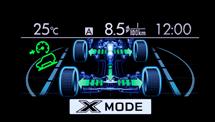 Režim X-Mode a pomocník pro sjíždění svahů Písmeno X značí dodatečné schopnosti pro každého řidiče a prakticky na jakékoli vozovce.