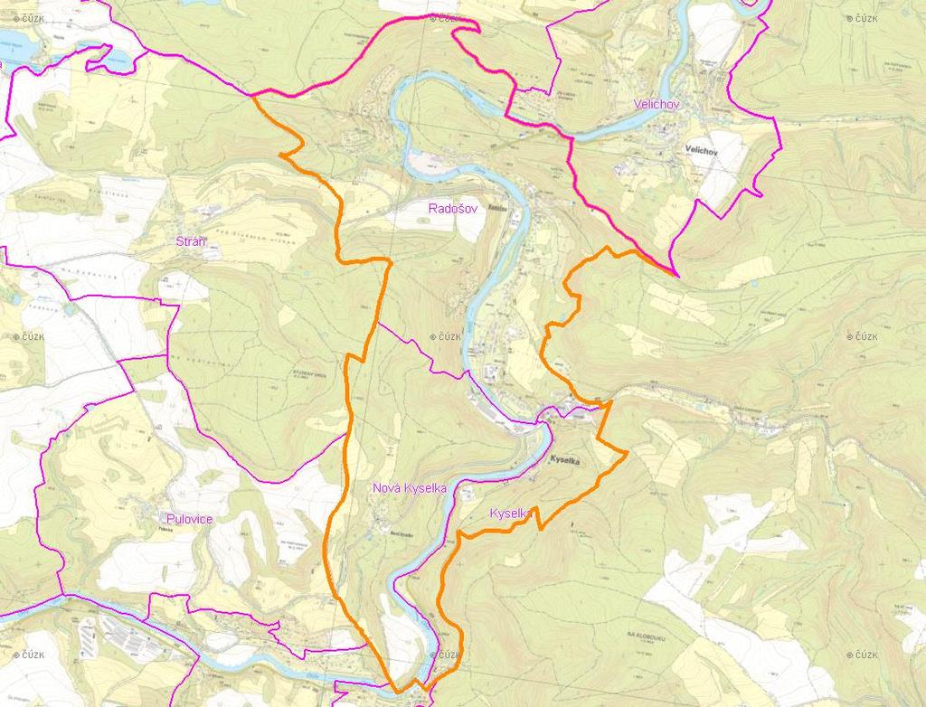 A. NÁZEV OBCE Název části obce (ZSJ): Mapa A: Území obce Přehledová mapka Kód části obce PRVK: CZ41.343.413.44.