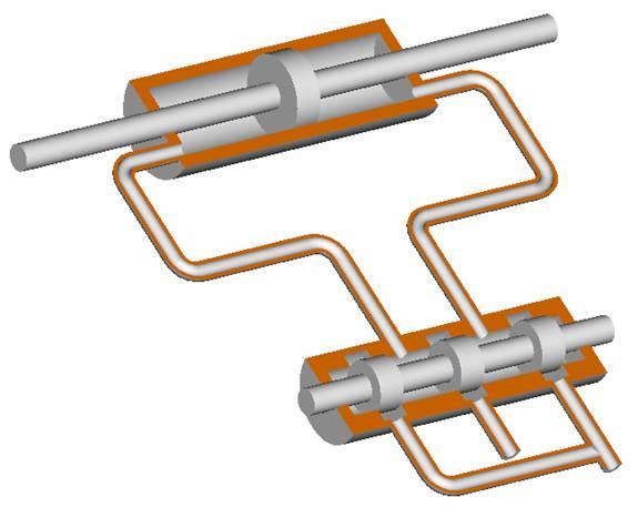 Steer By Wire TUL KVM Simulační model Hydraulický obvod Tento simulační model se skládal dalších vlášť simulovaných dílčích subsystémů.