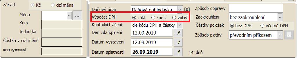 1,10. 2.1. Autosalon V Autosalonu v menu Nastavení / Nastavení Autosalon jsou možnosti výpočtu DPH u záloh. Zde doporučujeme si zrušit zatržení u varianty Cena s DPH (tj.