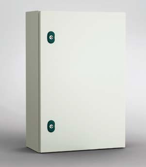 SKŘÍNĚ EC NÁSTĚNNÉ SKŘÍNĚ EC Skříně s plnými dveřmi Dodávka zahrnuje montážní panel Stupeň krytí plné dveře: IP66, Nema 4 (jednokřídlé dveře) Nema 12 (dvoukřídlé dveře), IK10 Stupeň krytí prosklené