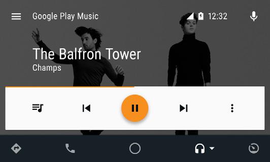 APPS Android Auto /Apple CarPlay ÑÑOvládací tlačítka a dostupné aplikace na obrazovce Android Auto Aplikace připojeného zařízení s operačním systémem Android můžete ovládat z tohoto přístroje.