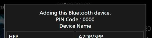 Ovládání Bluetooth Registrace zařízení Bluetooth Před použitím funkce Bluetooth je nutné registrovat audio přehrávač nebo mobilní telefon Bluetooth u tohoto přístroje.