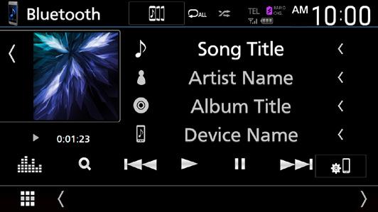 14) ÑÑZákladní ovládání Bluetooth 1 6 5 4 3 Obrazovka Control 1 [ ] / [ ] * [ ] : Znovu přehrává aktuální stopu/složku.