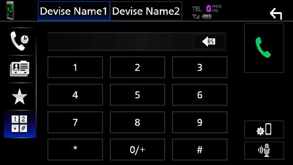 Zobrazí se obrazovka NASTAVENÍ Bluetooth. Rozpoznávání hlasu 1) Klepněte na [ ]. (str.
