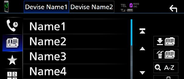 [Delete all] Pro vymazání všech předvoleb čísla klepněte na [Delete all] a poté klepněte na [OK] na potvrzující obrazovce. 4 Vyberte, jak předvolbu přiřadit.
