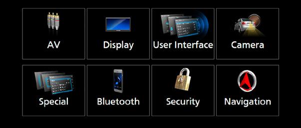 Ovládání Bluetooth Nastavení handsfree Pro funkci Hands-free lze provést různá nastavení. 1 Stiskněte tlačítko [MENU]. hhobjeví se vyskakovací menu. 2 Klepněte na [SETUP].
