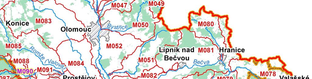 celkem 148 vodních útvarů povrchových vod: silně ovlivněné VÚ (HMWB) 3